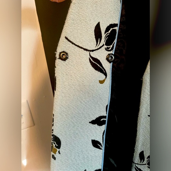 ZARA MANTEL JACKE BLUMEN KIMONO FLORAL PRINT JACQUARD COAT - Picture 5 of 15